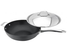 Stellar 6000 Hard Anodised Wok With Lid And Helper Handle 30cm Stellar 6000 Hard Anodised Wok With Lid And Helper Handle 30cm
